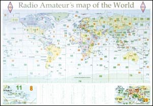 RSGB World Prefix Map - <em>Radio Amateur's Map of the World</em>