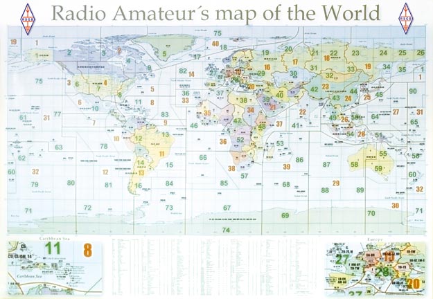 RSGB World Prefix Map - <em>Radio Amateur's Map of the World</em>